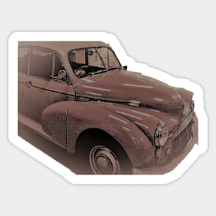 The mighty Morris minor Sticker